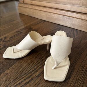 Zara Off-White Women's Heeled Mules